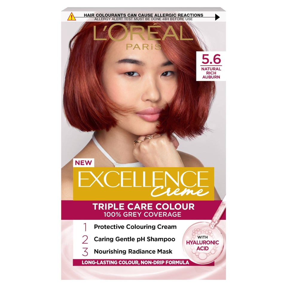 image 1 of L'Oreal Paris Excellence Creme Permanent Hair Dye - 5.6 Natural Rich Auburn