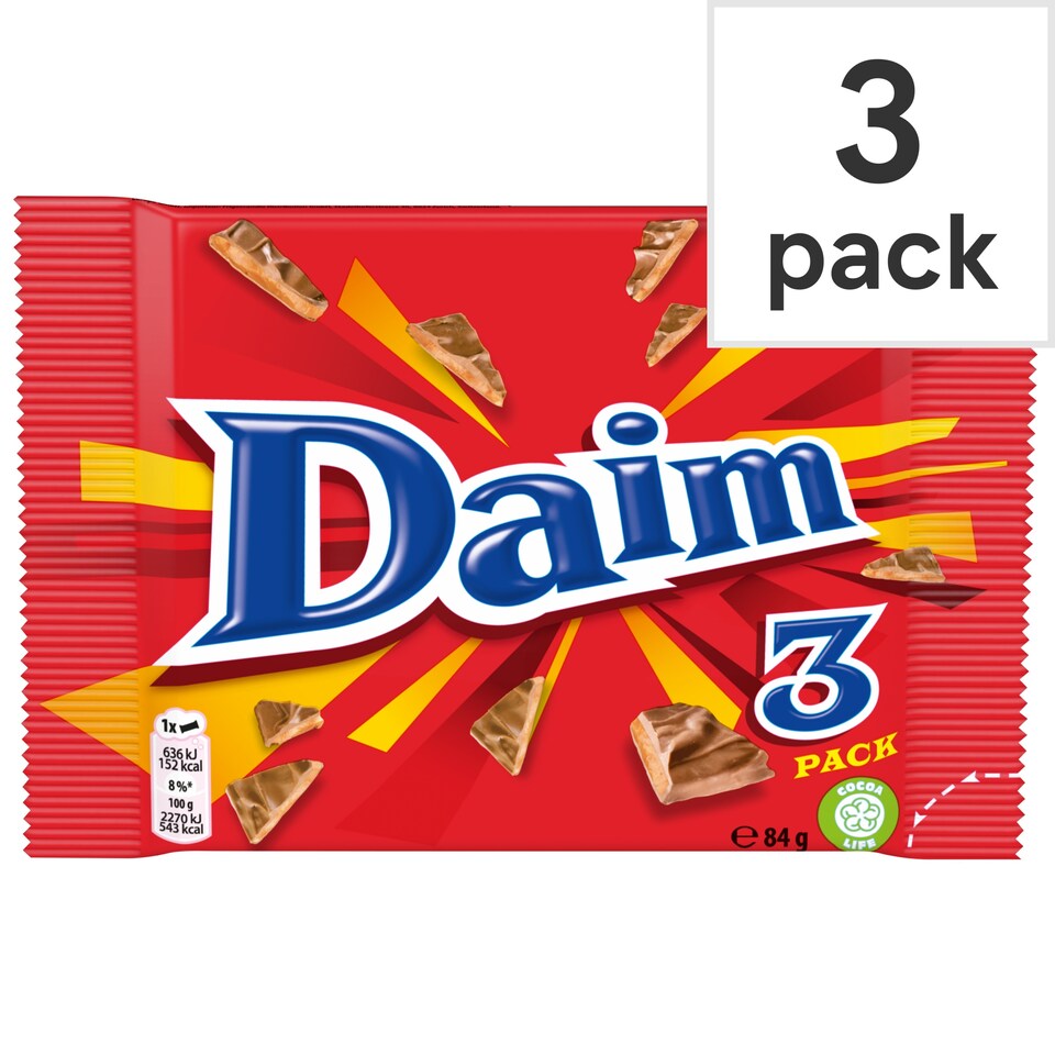 Daim Milk Chocolate Bar 3 Pack Multipack