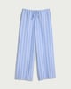 image 4 of F&F Striped Wide Leg Drawstring Trousers in Blue