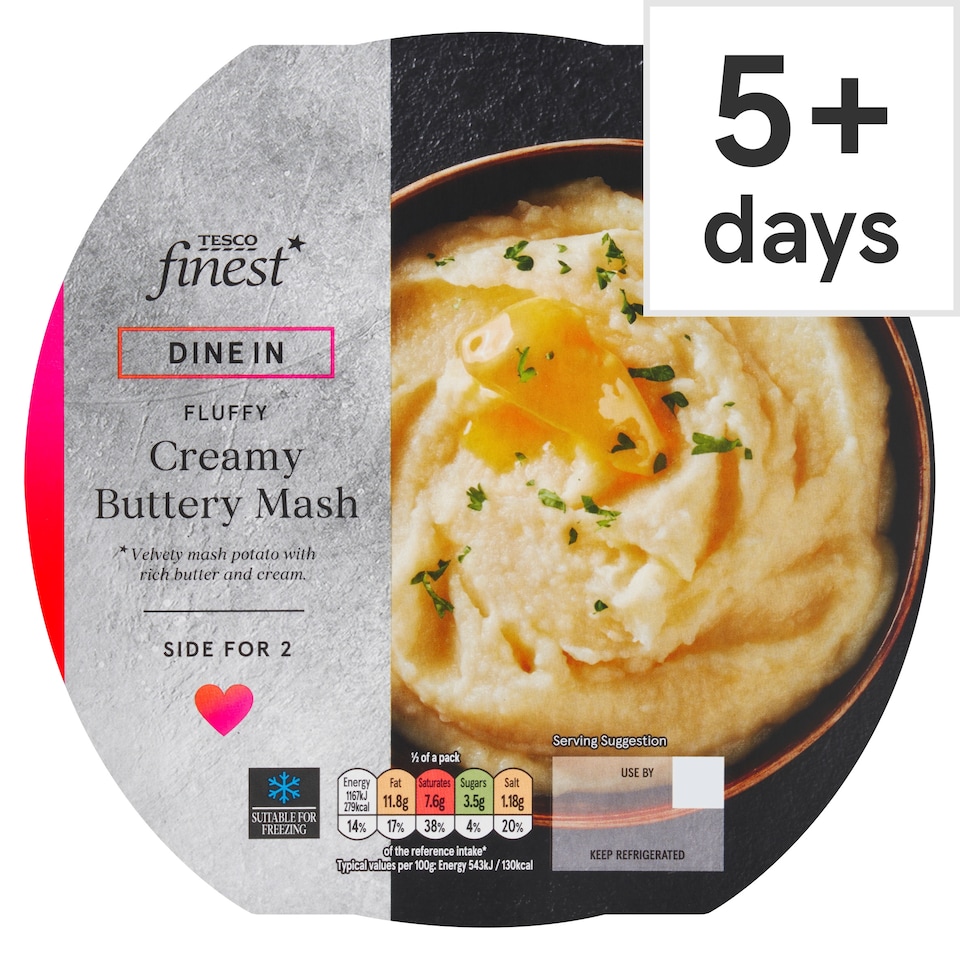 Tesco Finest Dine In Creamy Buttery Mash 450g