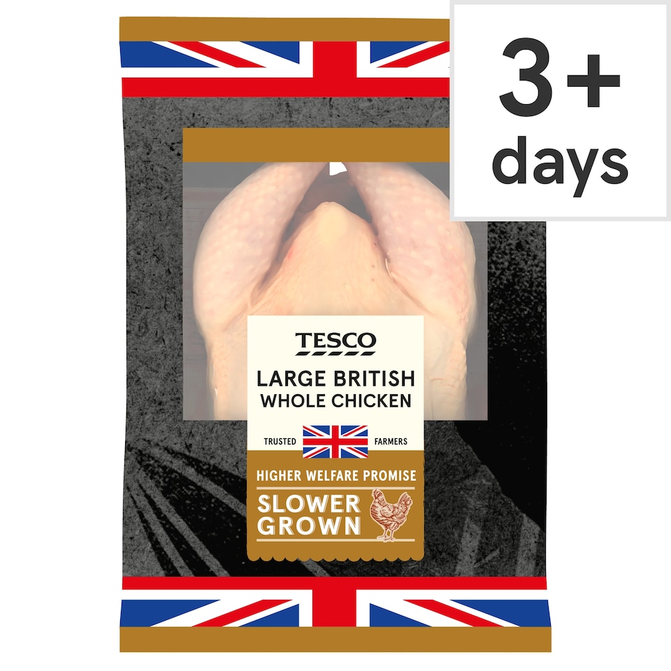 Tesco Slower Grown Large Whole Chicken 1.4kg-1.8kg