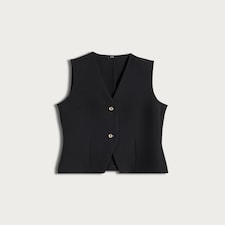 F&F Tailored Button Front Co-ord Waistcoat in Black