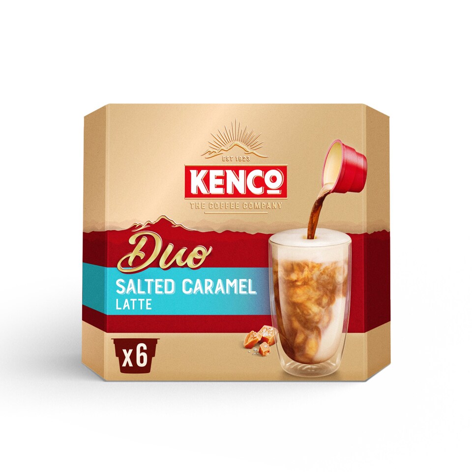 Kenco Duo Salted Caramel Instant Latte X6 130.2G Tesco Groceries