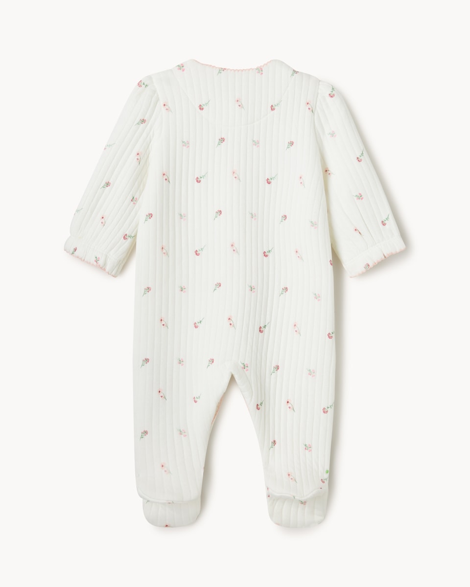 image 1 of Disney Bambi Quilted Floral Sleepsuit in White