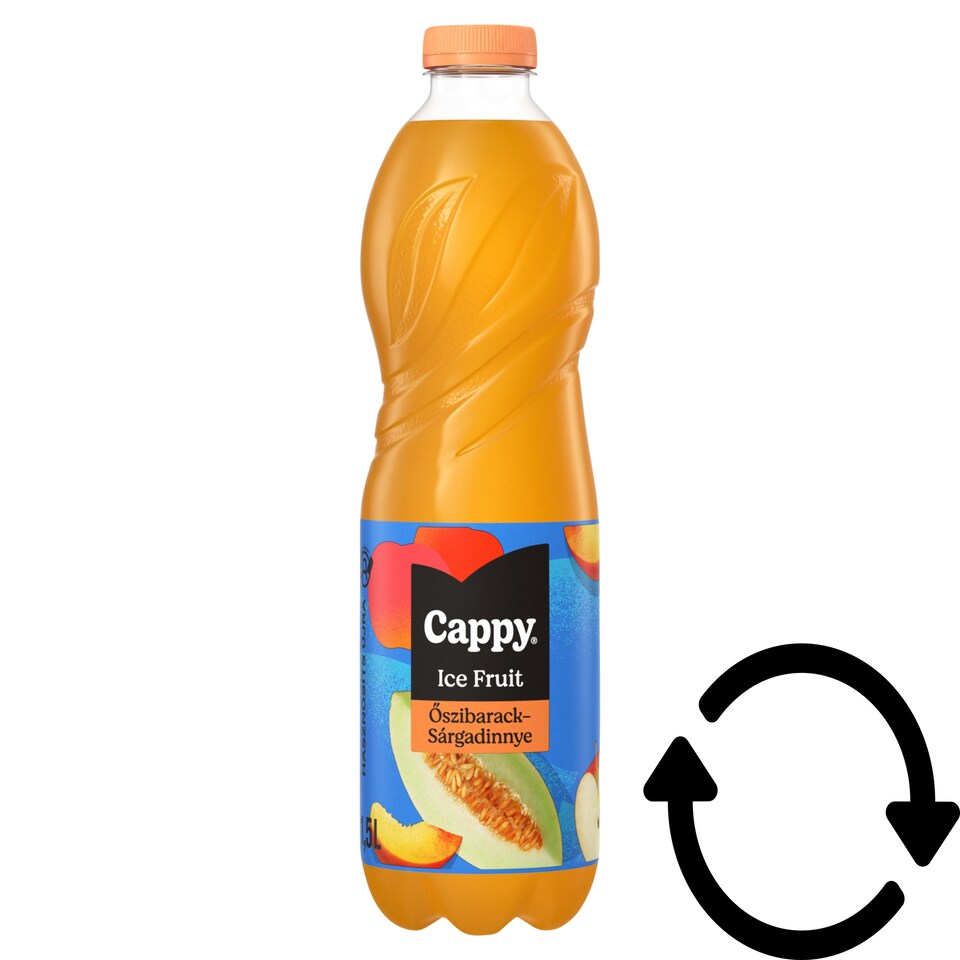 Cappy Ice Fruit szénsavmentes alma-őszibarack-sárgadinnye ital citromfű ízesítéssel 1,5 l