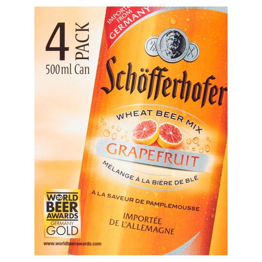 Schofferhofer Grapefruit Wheat Beer Mix 4X500ml Tesco Groceries