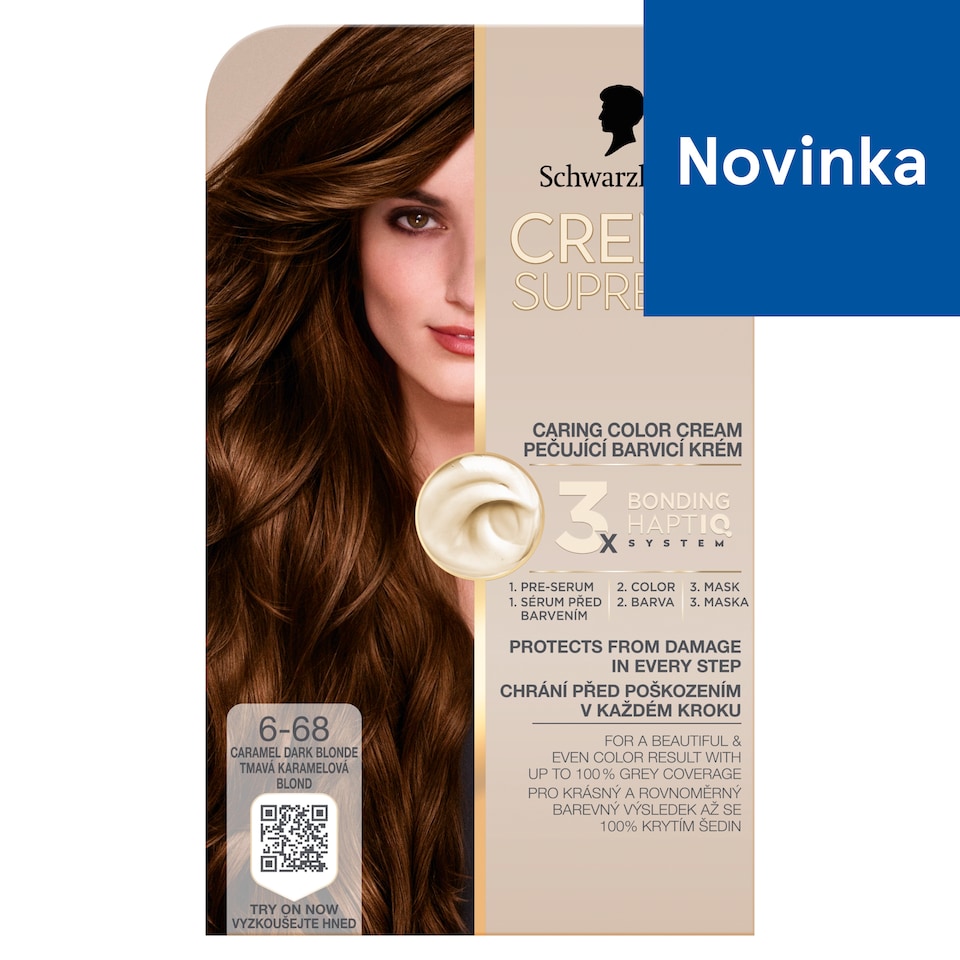 Schwarzkopf Creme Supreme Farba na vlasy 6-68 Tmavá karamelová blond