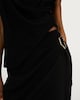 image 3 of F&F Wrap Metal Buckle Midi Skirt in Black