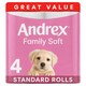 image 1 of Andrex 4 Roll Gentle Clean 2 Ply Toilet Tissue