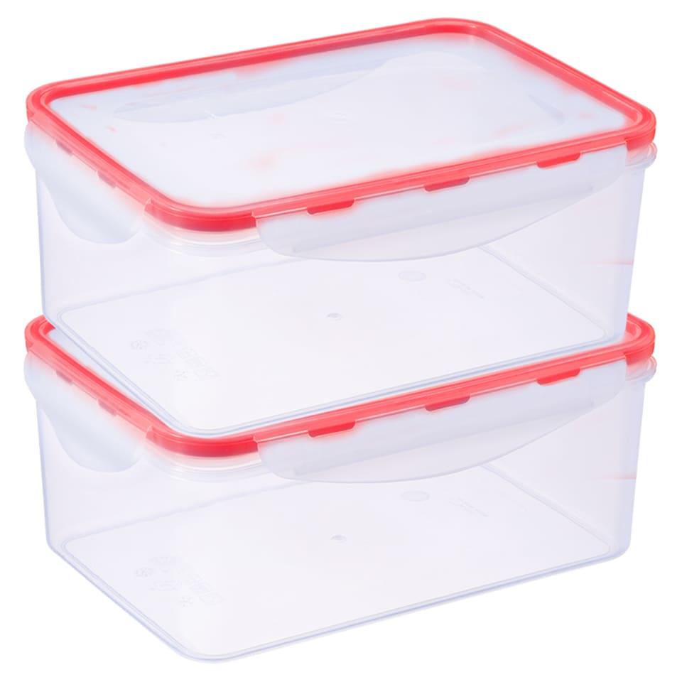 Tesco Clip Food Storage 2.2L 2 Pack