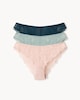 image 4 of F&F 3-Pack Lace Brazilian Knickers in Multi