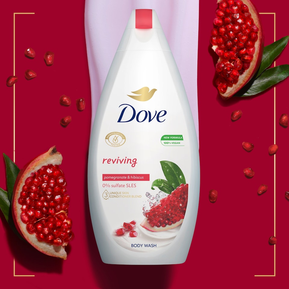 image 1 of Dove Reviving Pomegranate & Hibiscus Body Wash Shower Gel 225ml