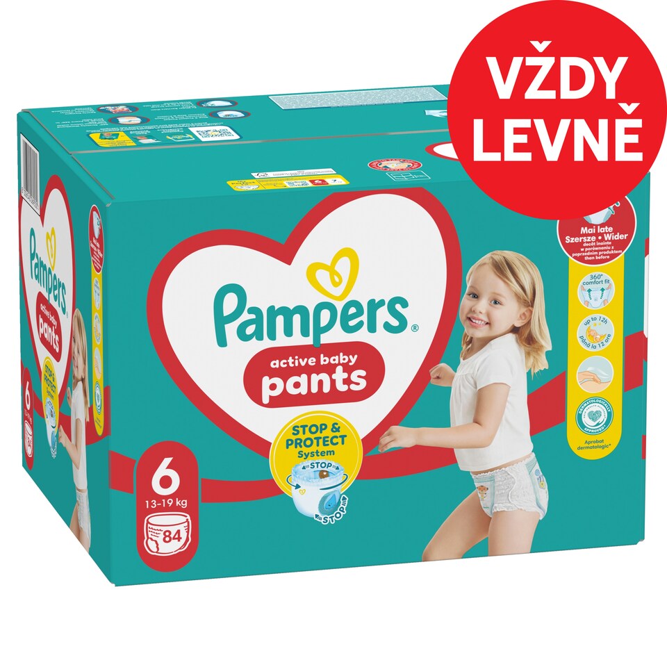 image 1 of Pampers Active Baby Pants Size 6, 84 Nappies, 13kg-19kg