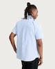 image 3 of F&F Pure Cotton Striped Short Sleeved Shirt in Blue