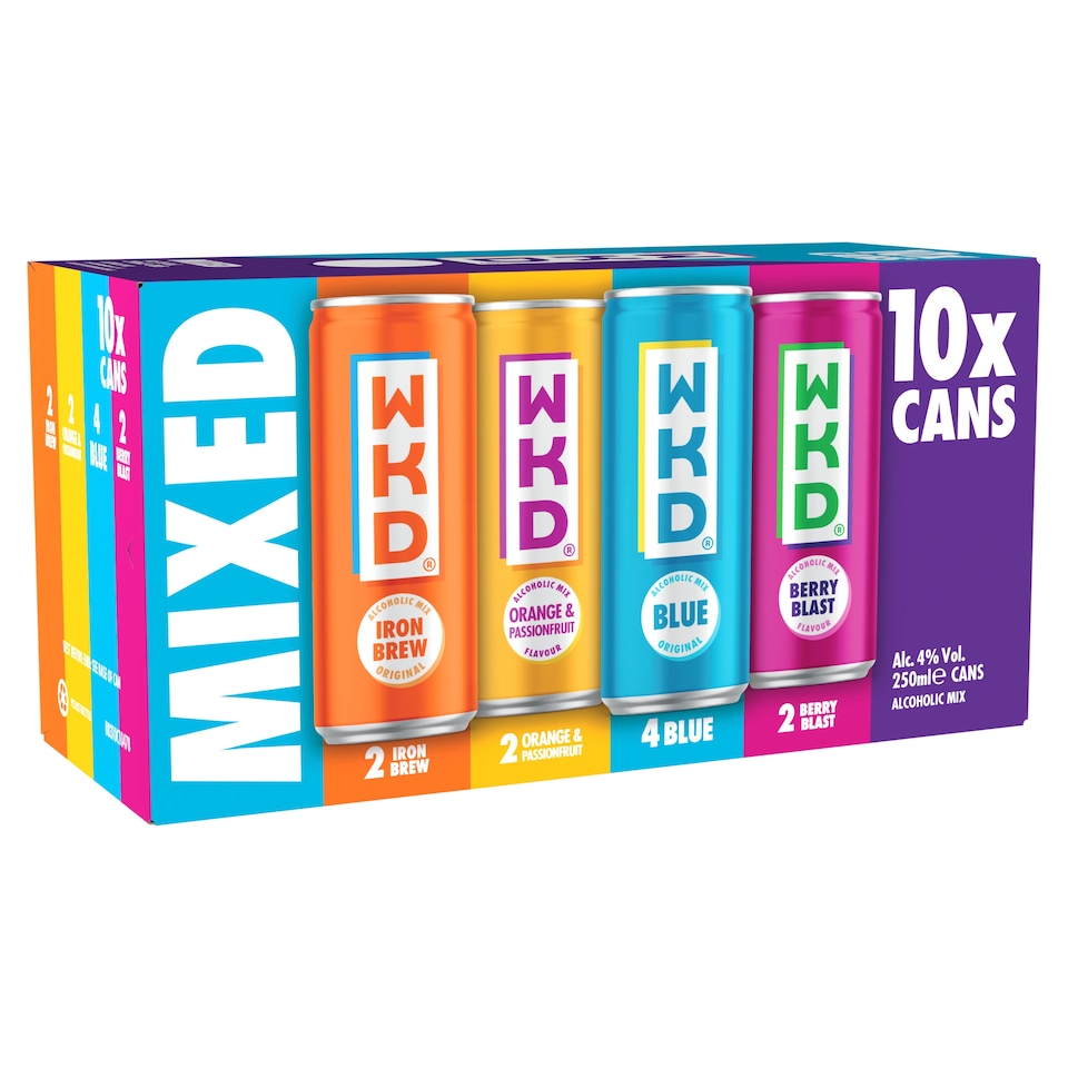image 1 of Wkd Mixed Sparkling Drinks 10 X 250Ml