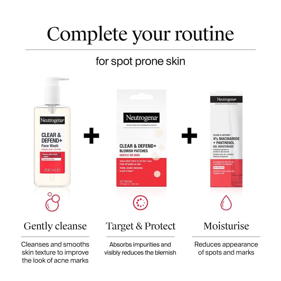 image 1 of Neutrogena Clear & Defend+ 30 Blemish Patches