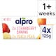 image 1 of Alpro Strawberry Banana Peach Pear Soya Dairy Free Yoghurt Alternative 4x125g