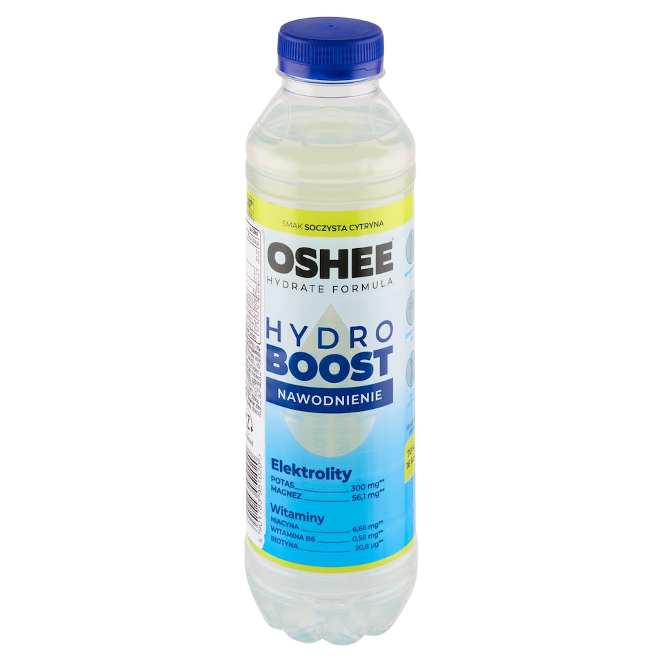 obrázok 1 z Oshee Hydro Boost izotonický nealkoholický nápoj nesýtený s príchuťou citróna 555 ml