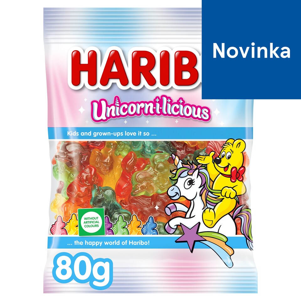 Haribo Unicorn-i-licious želé s ovocnými príchuťami 80 g