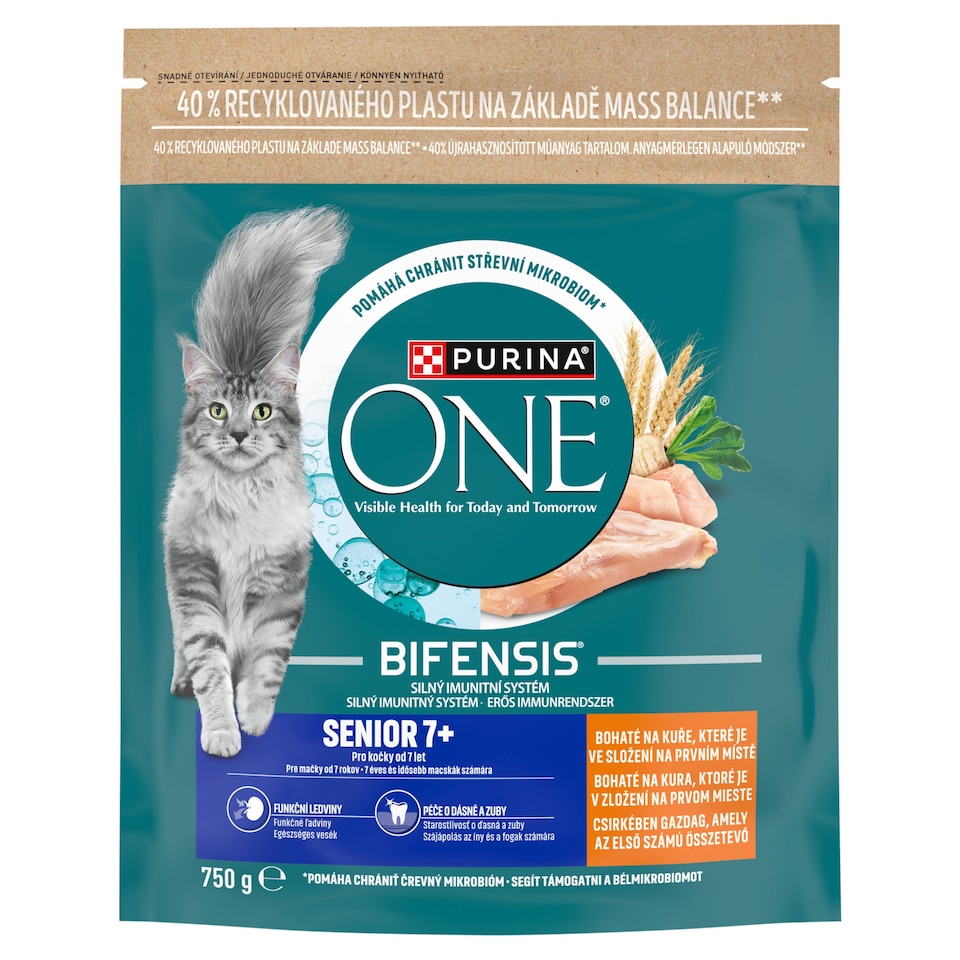 Obrázek 1 pro produkt Purina ONE Bifensis Senior 7+ granule pro kočky kuře 750g