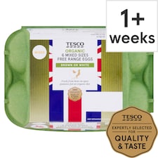 Tesco Mixed Sized Organic Eggs 6 Pack