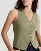image 4 of F&F Sleeveless Two Button Waistcoat in Khaki