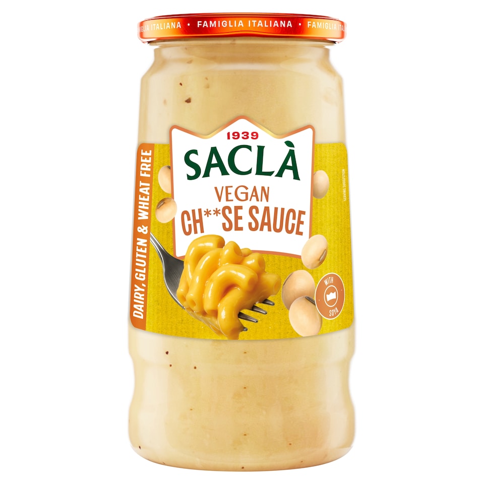 Sacla Vegan Cheese Flavoured White Sauce With Soya 350G