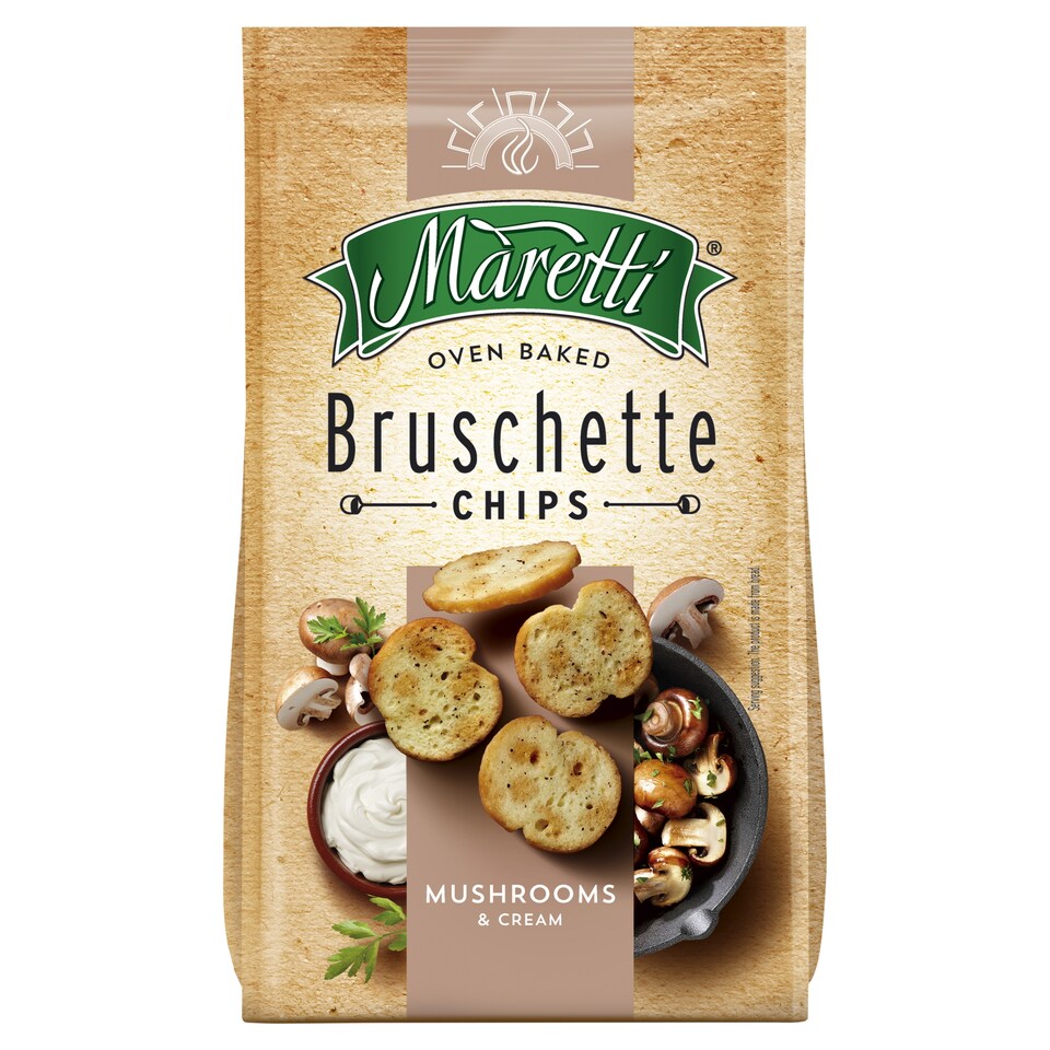 Maretti Oven Baked Bruschette Chips Mushrooms & Cream 70g