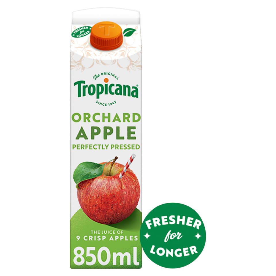 image 1 of Tropicana Long Life Pressed Apple Fruit Juice 850Ml