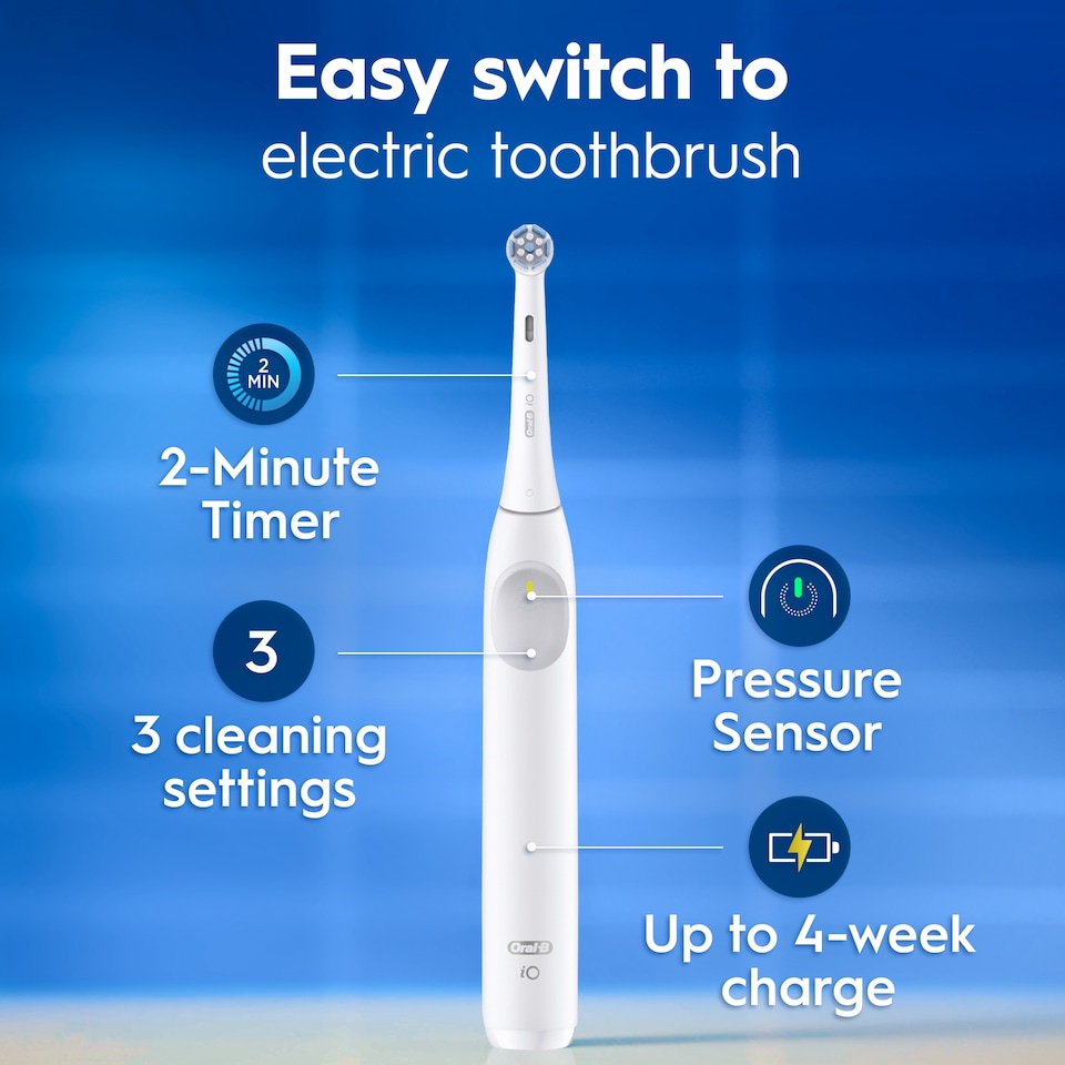 image 1 of Oral-B iO Series 2 Clean & Care White Electric Toothbrush & Travel Case
