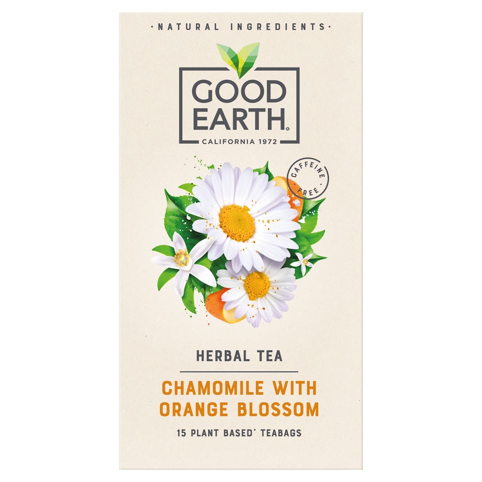 Good Earth Herbal Tea Chamomile Orange Blossom 15 Tea Bags 21g