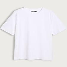 F&F Pure Cotton Heavyweight Crew Neck T-Shirt in White