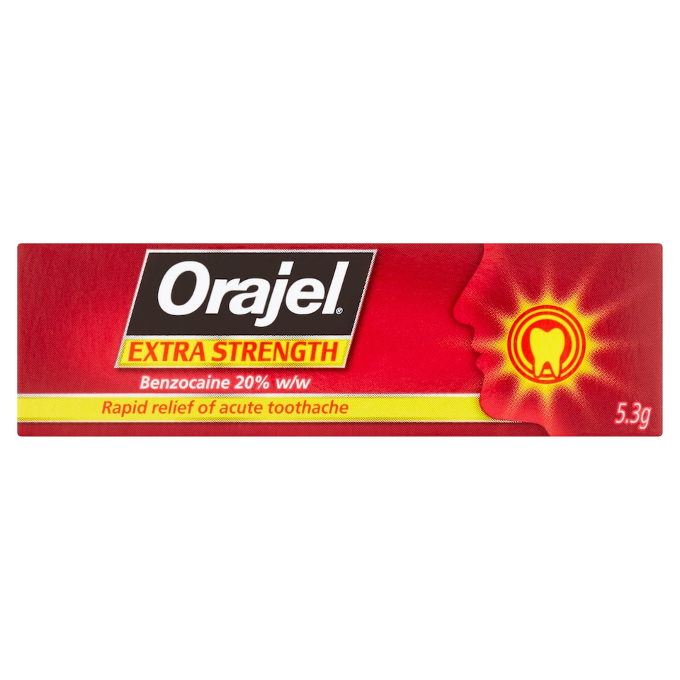 Orajel Extra Strength Dental and Toothache Relief Gel 5.3g