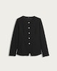 image 4 of F&F Cotton Rich Boucle Textured Cardigan in Black