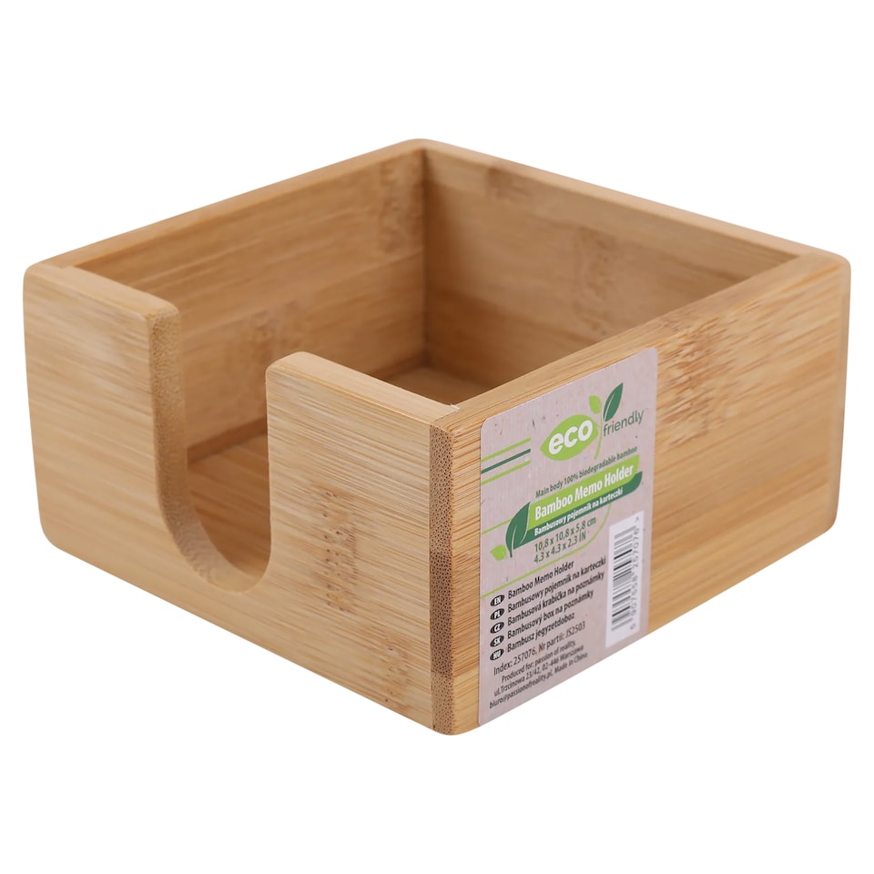 image 1 of Eco Friendly bambusový box na poznámky 10,8 x 10,8 x 5,8 cm