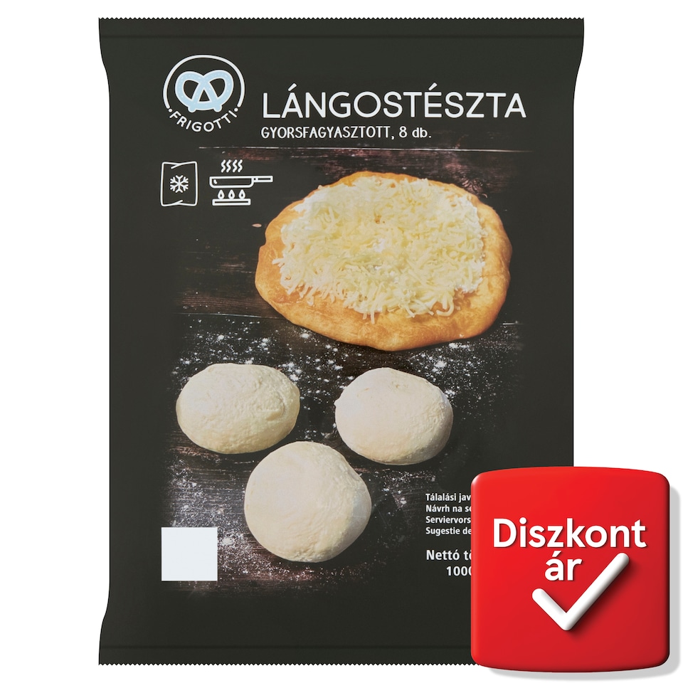 Frigotti gyorsfagyasztott lángos tészta 8 db 1000 g