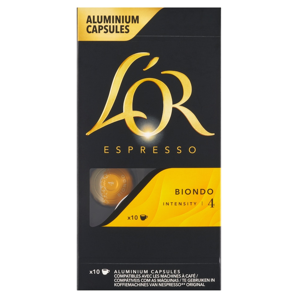 Obrázek 1 pro produkt L'OR Espresso Biondo pražená mletá káva v kapslích 10 ks 52g