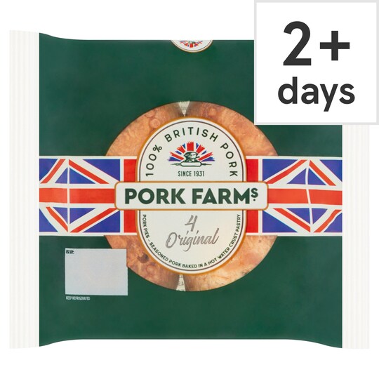 Pork Farms 4 Mini Pork Pies Tesco Groceries
