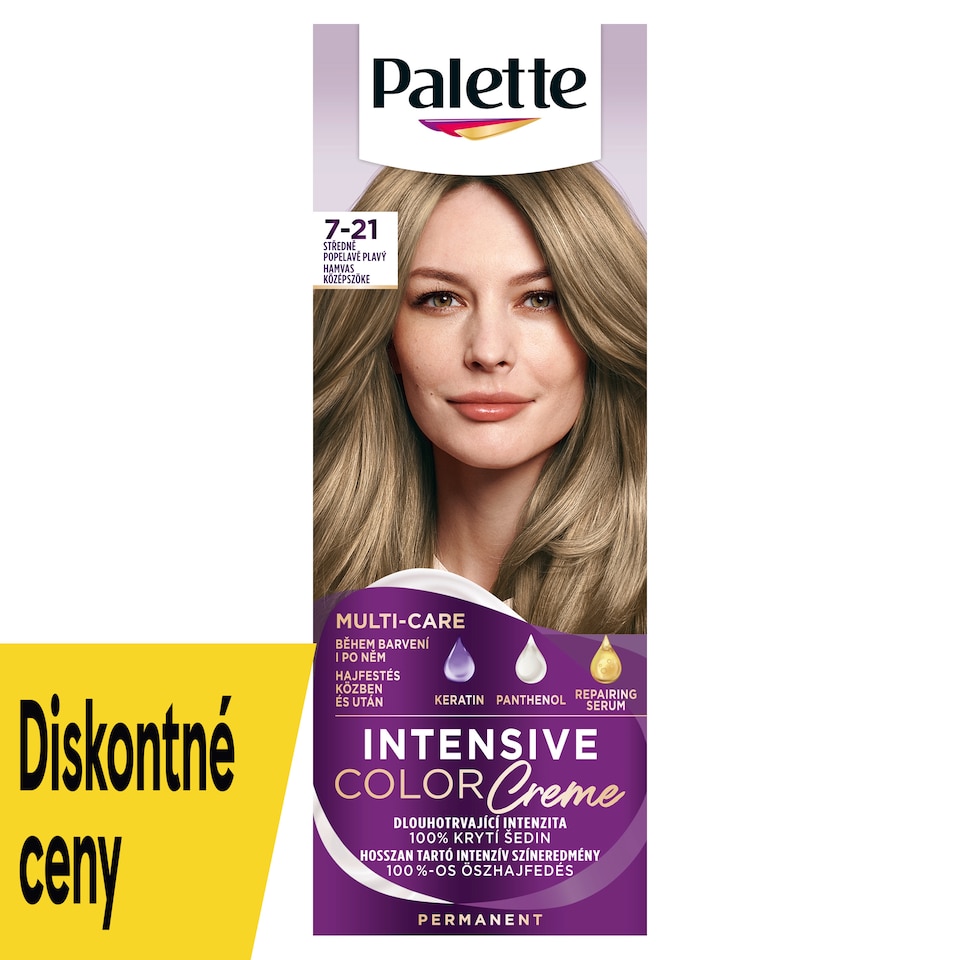 image 1 of Palette Intensive Color Creme Hair Color Medium Ash Blonde 7-21