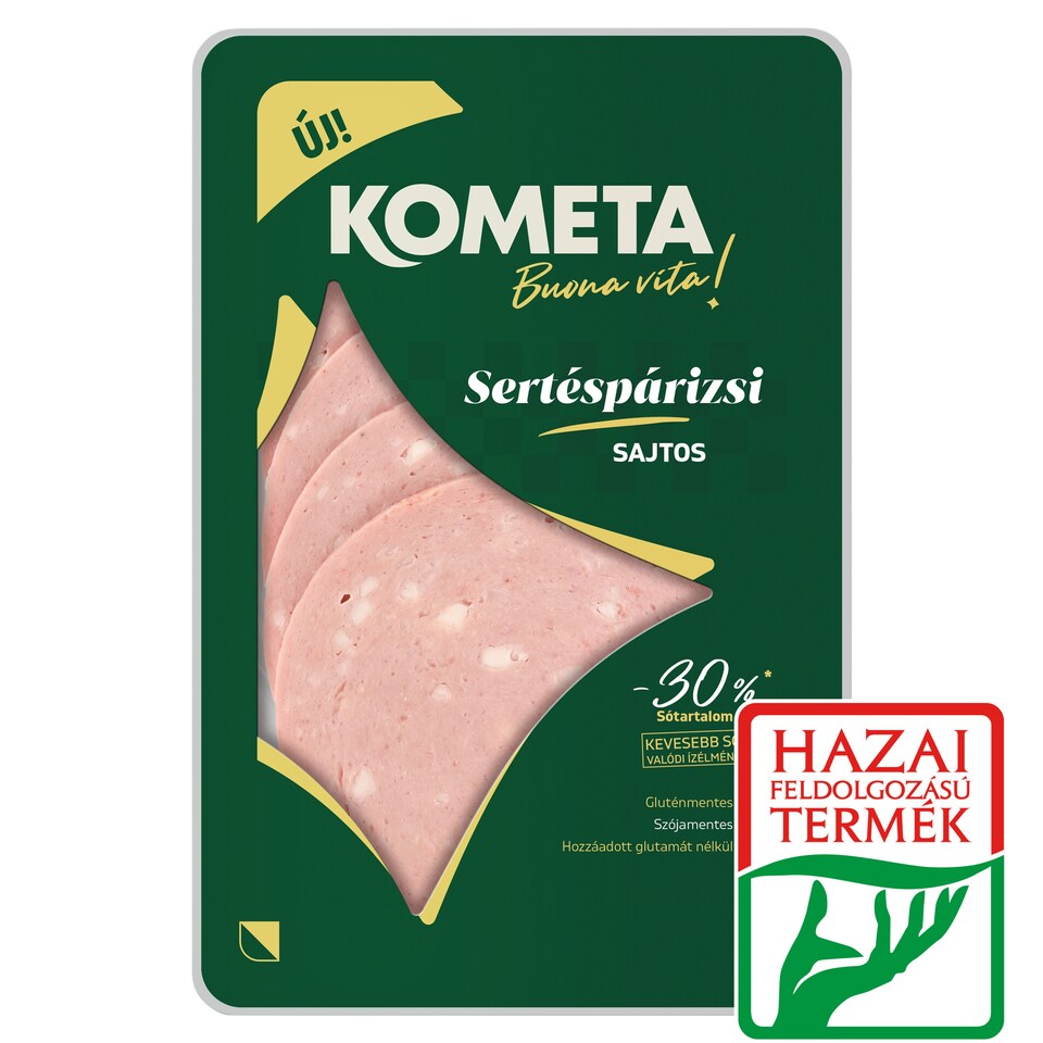 Kometa Sliced Pork Bologna Sausage with Cheese 125 g