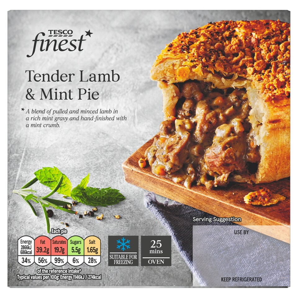 Tesco Finest Lamb & Mint Pie 250g