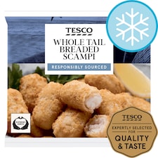 Tesco Wholetail Breaded Scampi 280G