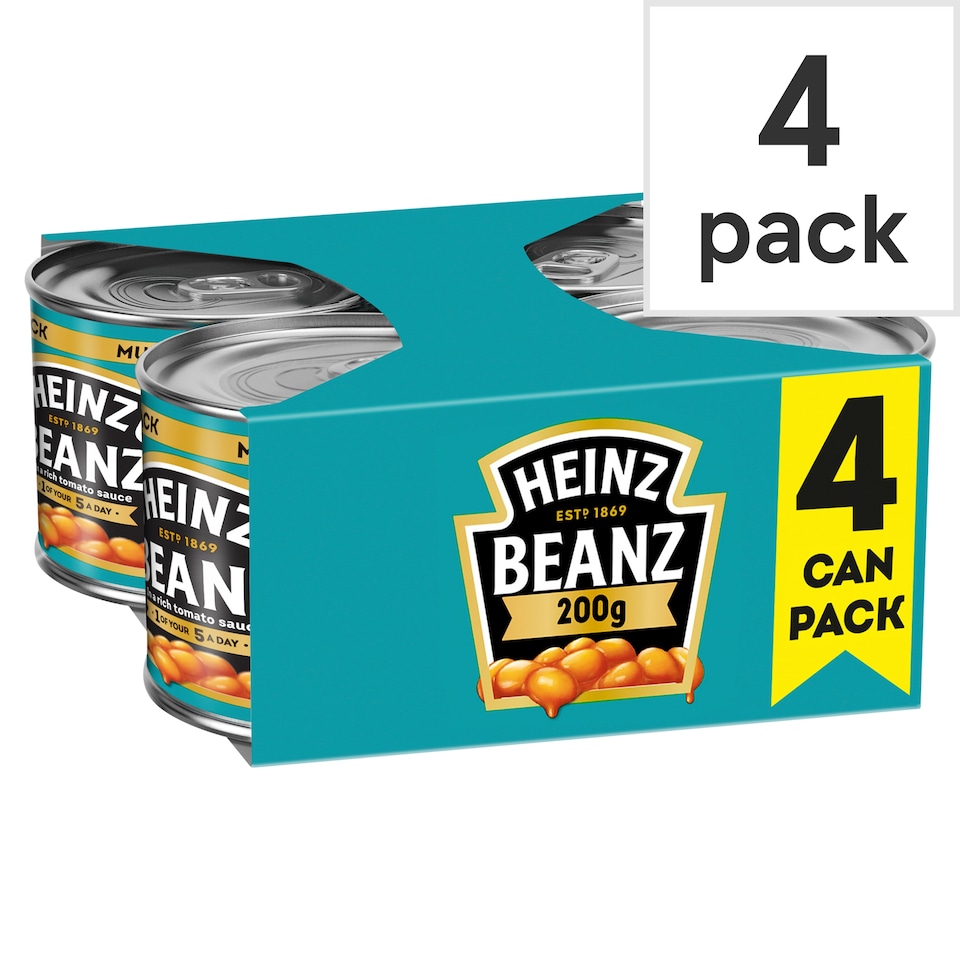 image 1 of Heinz Baked Beans in Tomato Sauce 4 x 200g