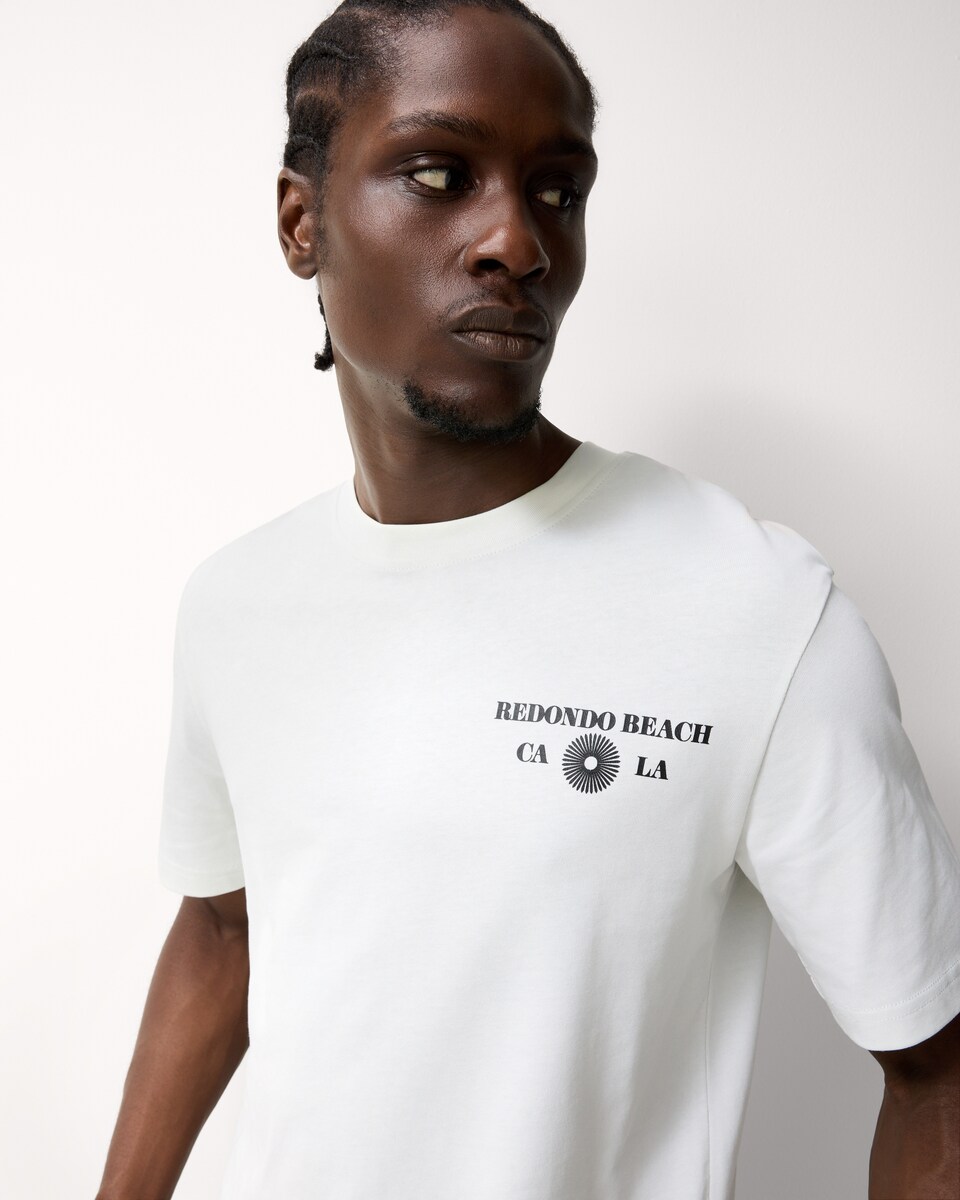 image 1 of F&F Pure Cotton Slogan T-Shirt in Green