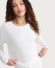image 1 of F&F CoolEase™ Modal Rich Long Sleeved Pyjama Top in Cream