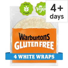 Warburtons Gluten Free White Wraps 4 Pack
