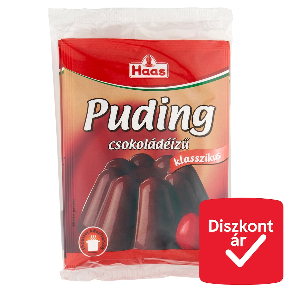 Haas klasszikus csokoládéízű pudingpor 3 x 44 g