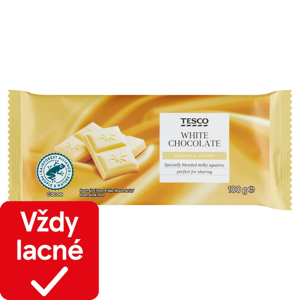 Tesco Biela čokoláda 100 g