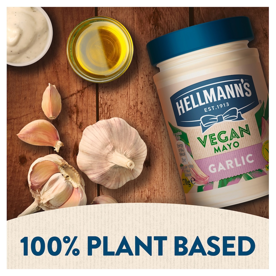 image 1 of Hellmann’s Vegan Garlic Mayonnaise Jar 270g