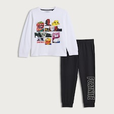 Fortnite Character Print Pure Cotton Pyjama Set in Multi